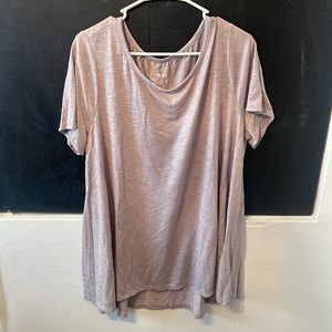 Lane Bryant Tan Metallic T-Shirt